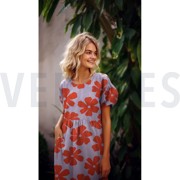 LINEN VISCOSE FLOWERS LIGHT PINK (thumbnail) #7