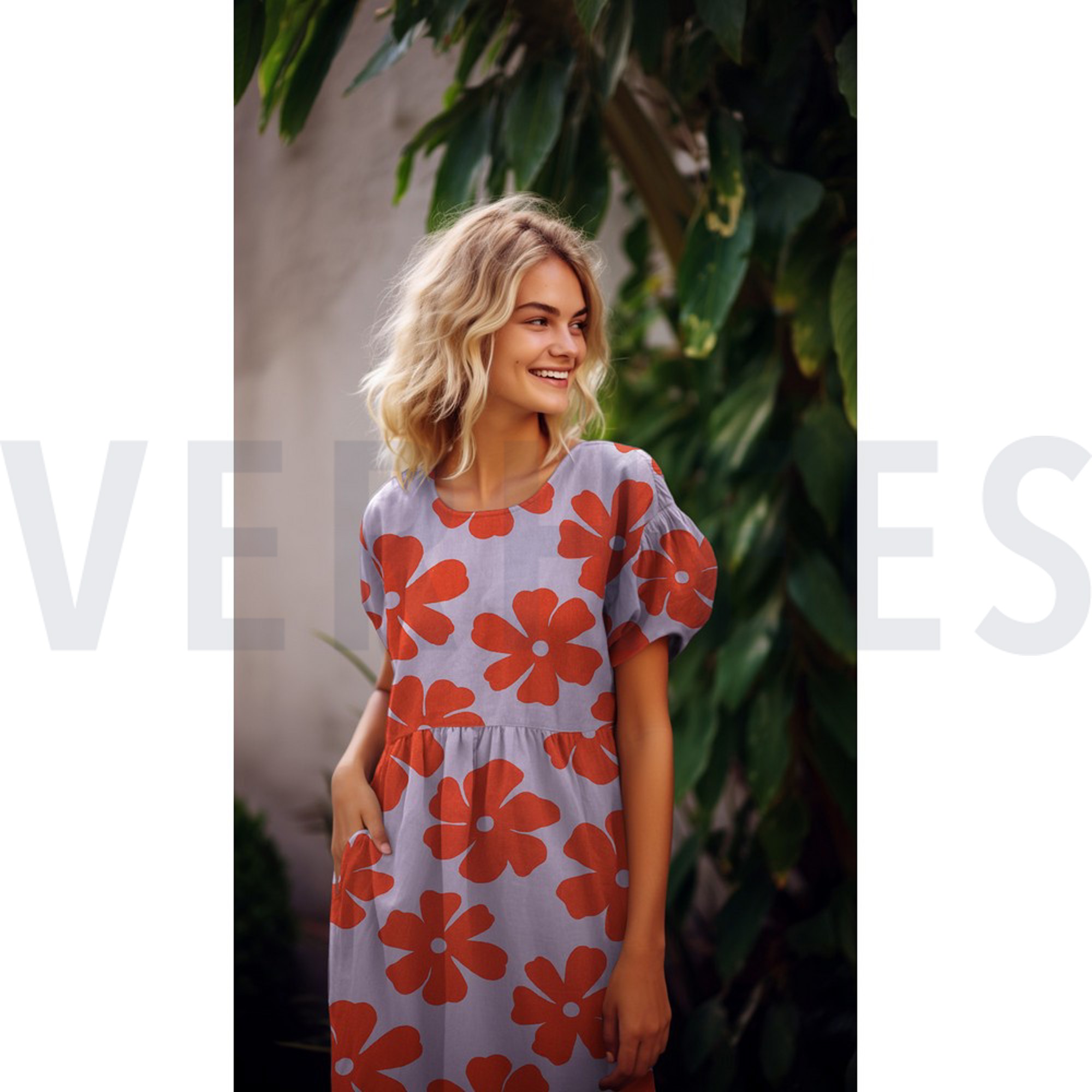 LINEN VISCOSE FLOWERS LIGHT PINK (high resolution) #7