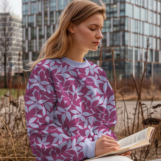 SOFT SWEAT BLÄTTER ROSA / ROT #7