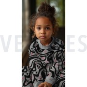 SWEAT MELANGE GLITTER RETRO FLOWERS LIGHT GREY MELANGE (thumbnail) #7