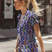 VISCOSE ROSELLA STRETCH GEOMETRIC MUSTARD (thumbnail) #7