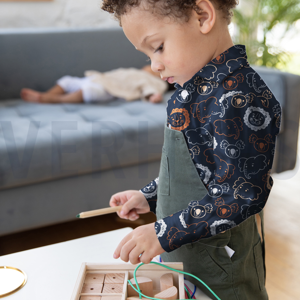 FINE POPLIN SAFARI ANIMALS ECRU #7
