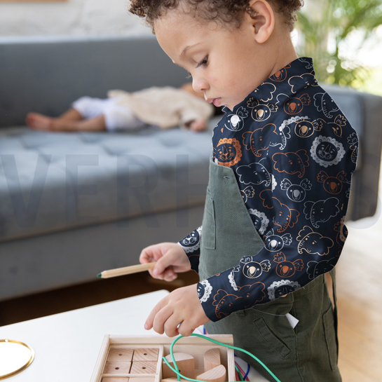 KATOENEN POPLIN SAFARI DIEREN ECRU #7