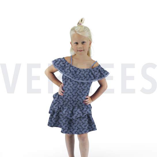 DOUBLE GAUZE EMBROIDERY FLOWERS BLUSH #7