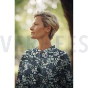 VISCOSE POPLIN STRETCH DIGITAL FLOWERS PETROL (thumbnail) #7