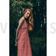 VISCOSE POPLIN STRETCH DIGITAL FLOWERS FUCHSIA (thumbnail) #7