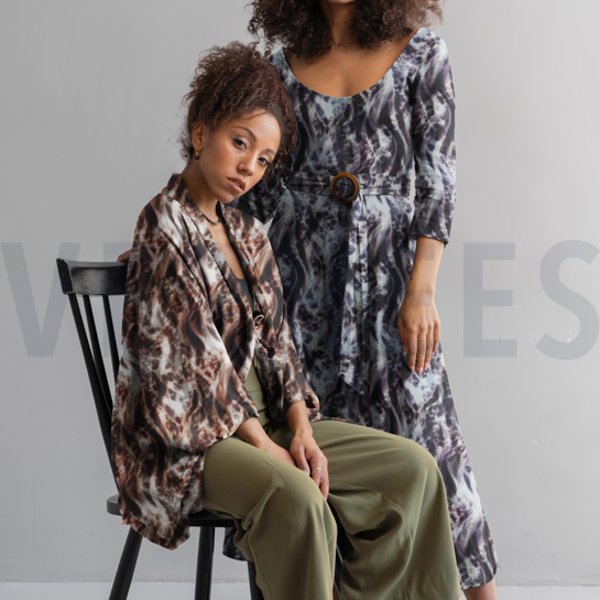 LENZING™ ECOVERO™ DIGITAAL ANIMAL SKIN BRUIN #7