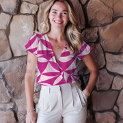 MAGNOLIA STRETCH GEOMETRIC FUCHSIA (thumbnail) #7