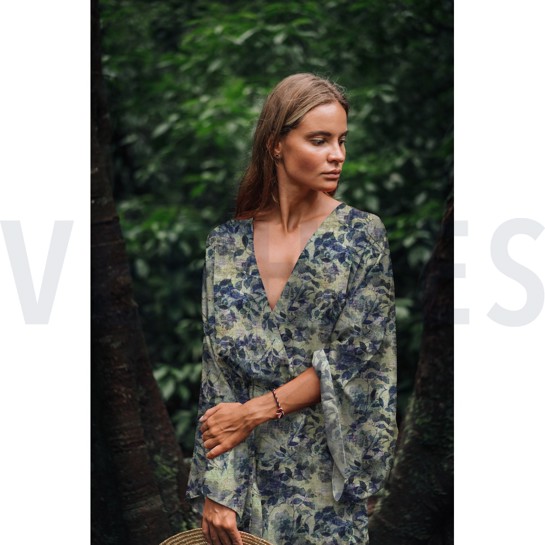 VISCOSE RADIANCE DIGITAL FLORAL SAGE #7