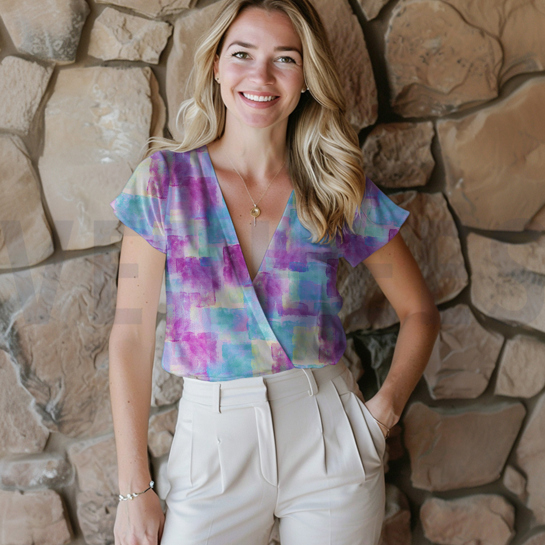 VISCOSE ROSELLA STRETCH DIGITAAL VORMEN PAARS #7