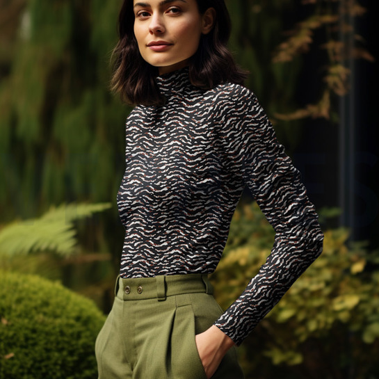 VISCOSE JERSEY DIGITAAL DIERENHUID ZWART #7