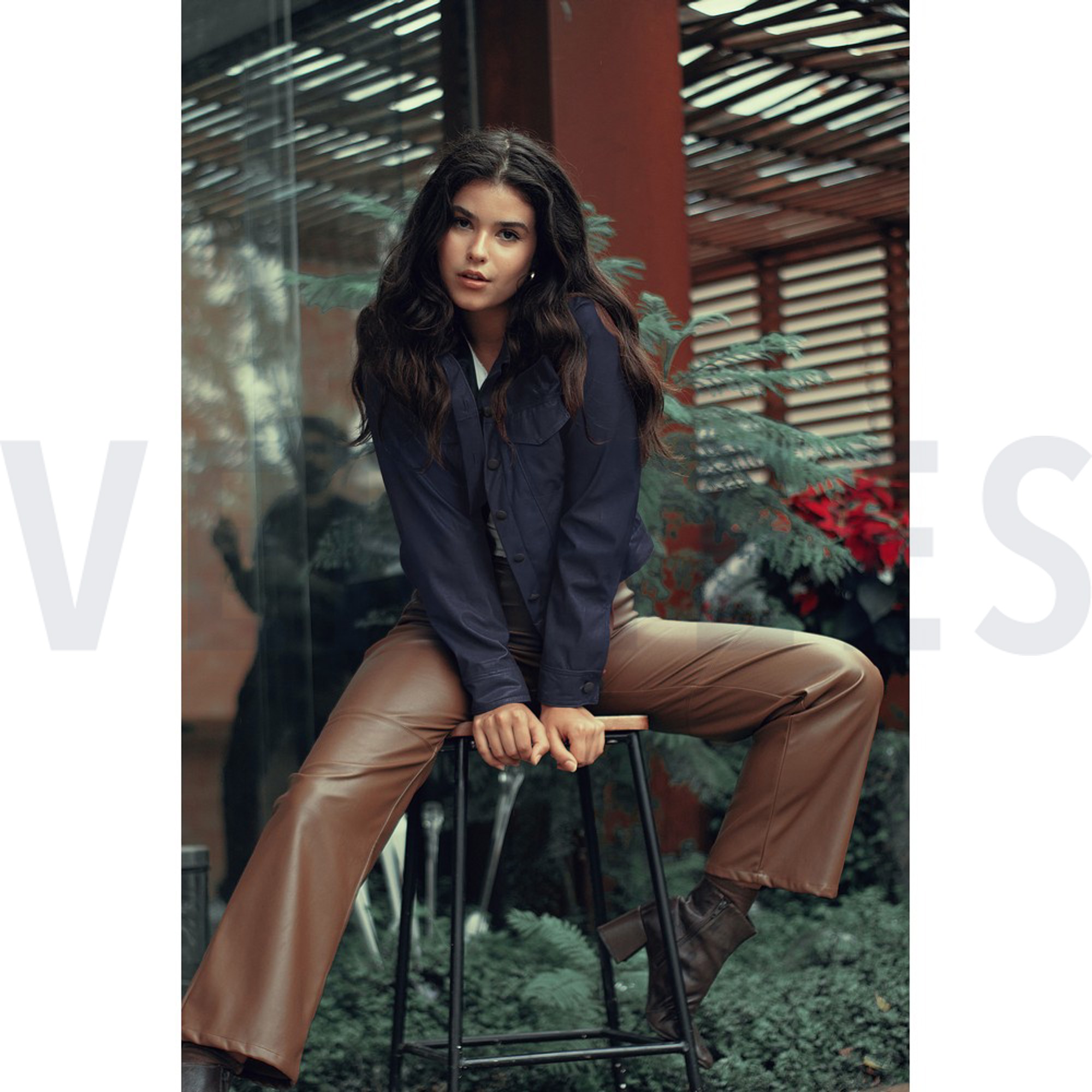 FAUX LEATHER DARK BROWN (high resolution) #7