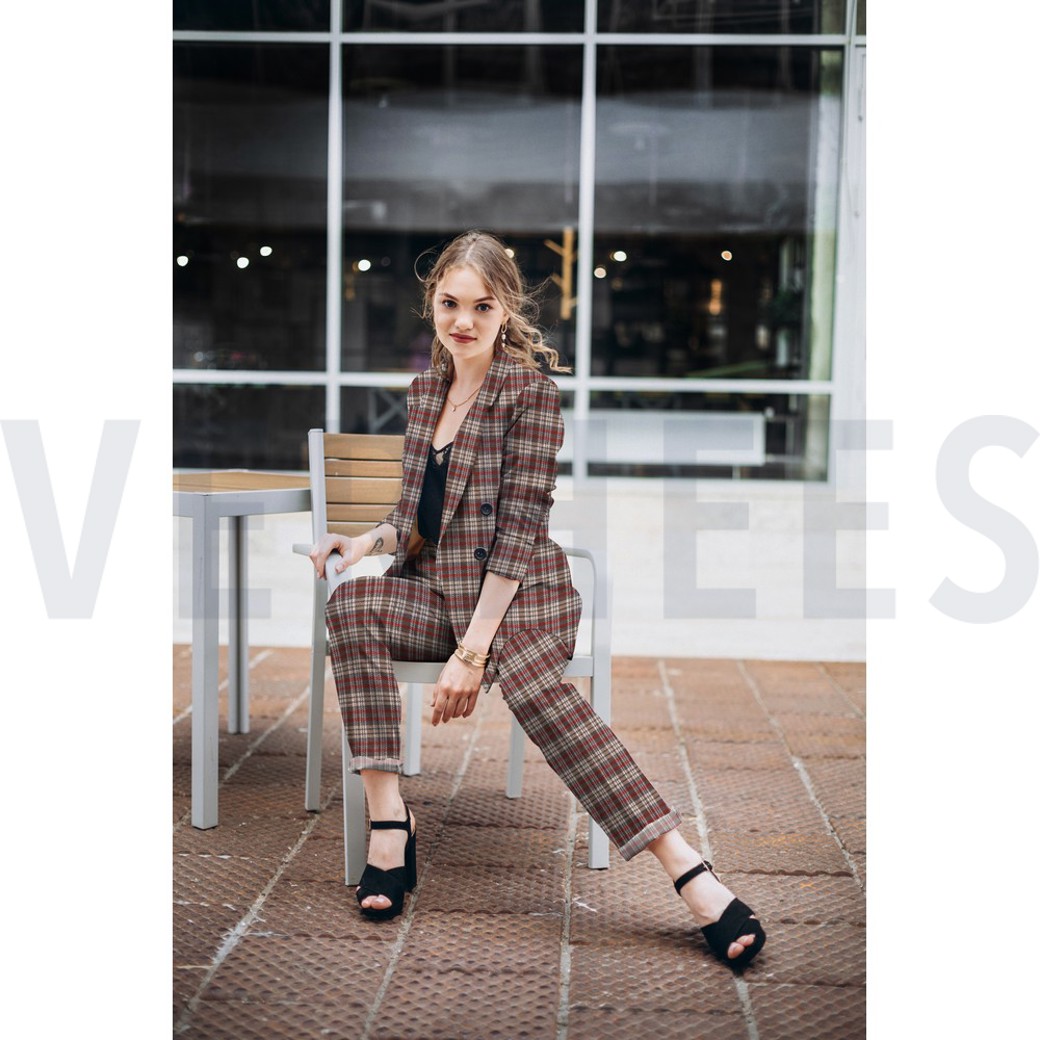 JACQUARD CHECK TAUPE #7