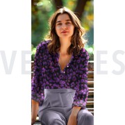 VISCOSE SATIN DIGITAL ANIMAL SKIN BLACK (thumbnail) #7
