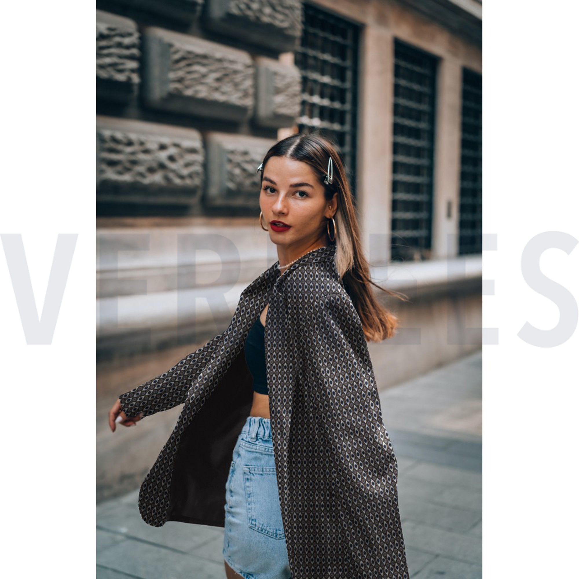 KNITTED JACQUARD MULTI BROWN BLUE (high resolution) #7