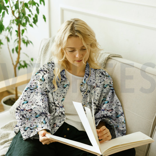 VISKOSE RADIANCE DIGITAL BLUMEN ECRU #7