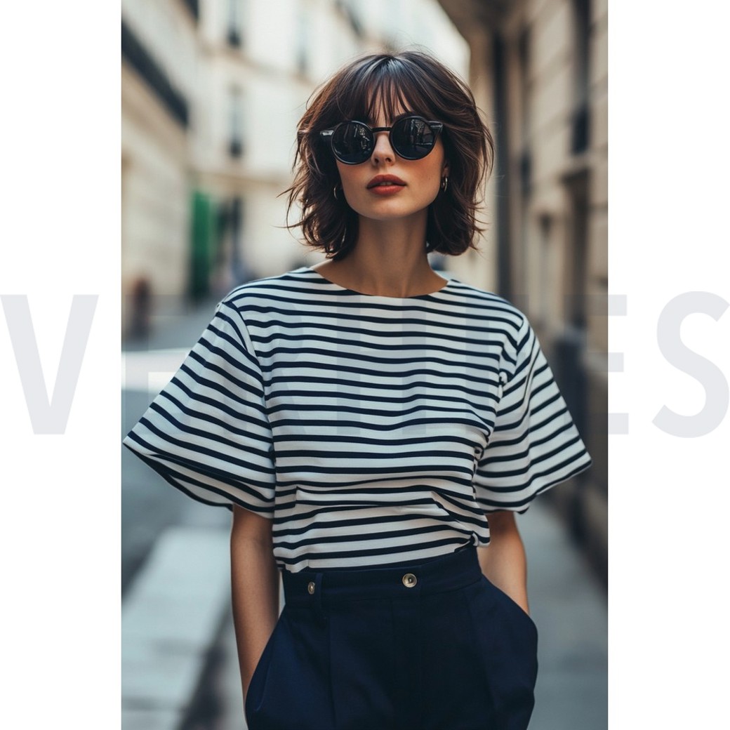 FRENCH TERRY YARN DYED STRIPES NAVY / OFF WHITE #7