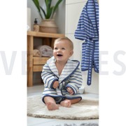 COTTON TOWELLING YARN DYED STRIPES ECRU / DARK BLUE (thumbnail) #7