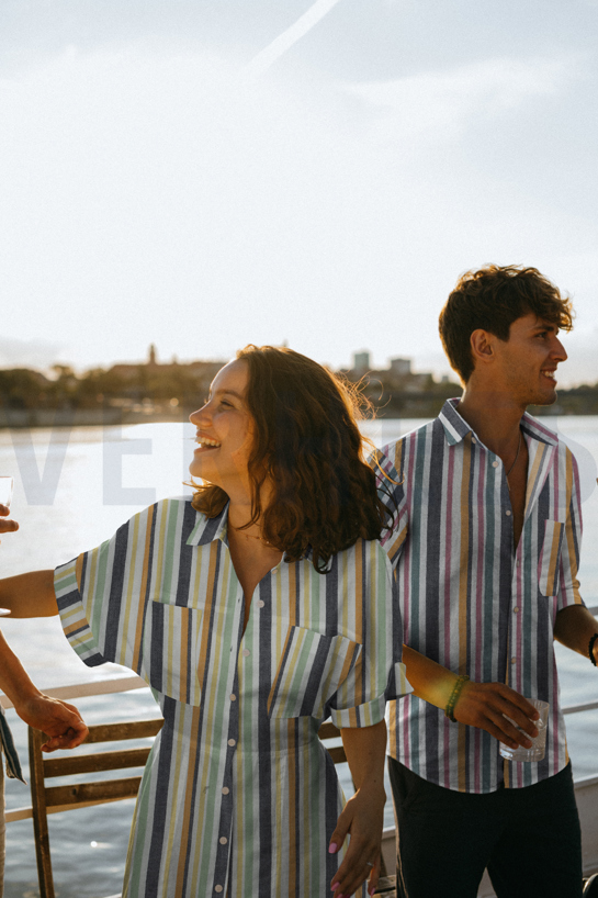 DOUBLE GAUZE YARN DYED STRIPES MULTICOLOUR #7