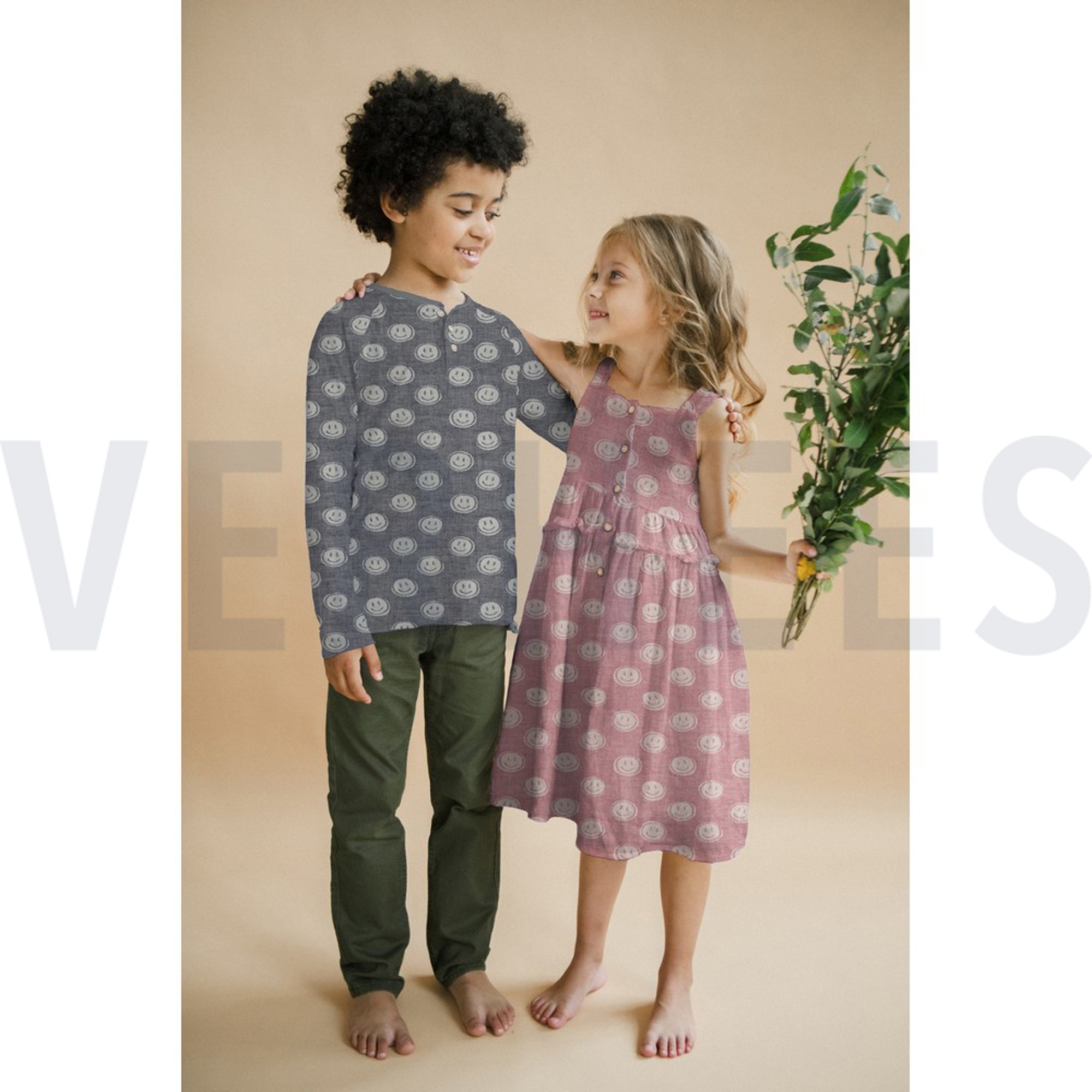 DOUBLE GAUZE JACQUARD SMILEY PINK / ECRU (high resolution) #7