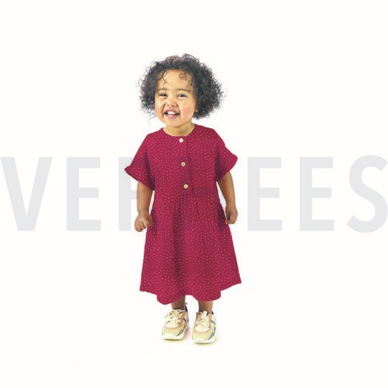 DOUBLE GAUZE LITTLE DOTS RED #7