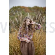 VISCOSE LUREX DIGITAL FLOWERS PURPLE / ORANGE (thumbnail) #7