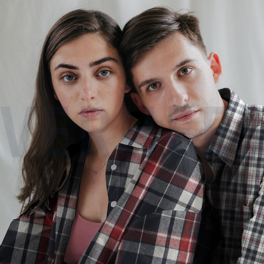BRUSHED CHECKS YARN DYED NAVY/ECRU/RED #7
