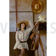 COTTON VOILE DIGITAL CHECK DARK MINT (thumbnail) #7