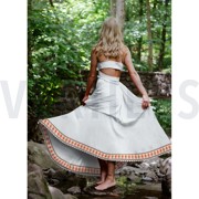 COTTON VOILE EMBROIDERY 1-SIDE WHITE / BLUE (thumbnail) #7