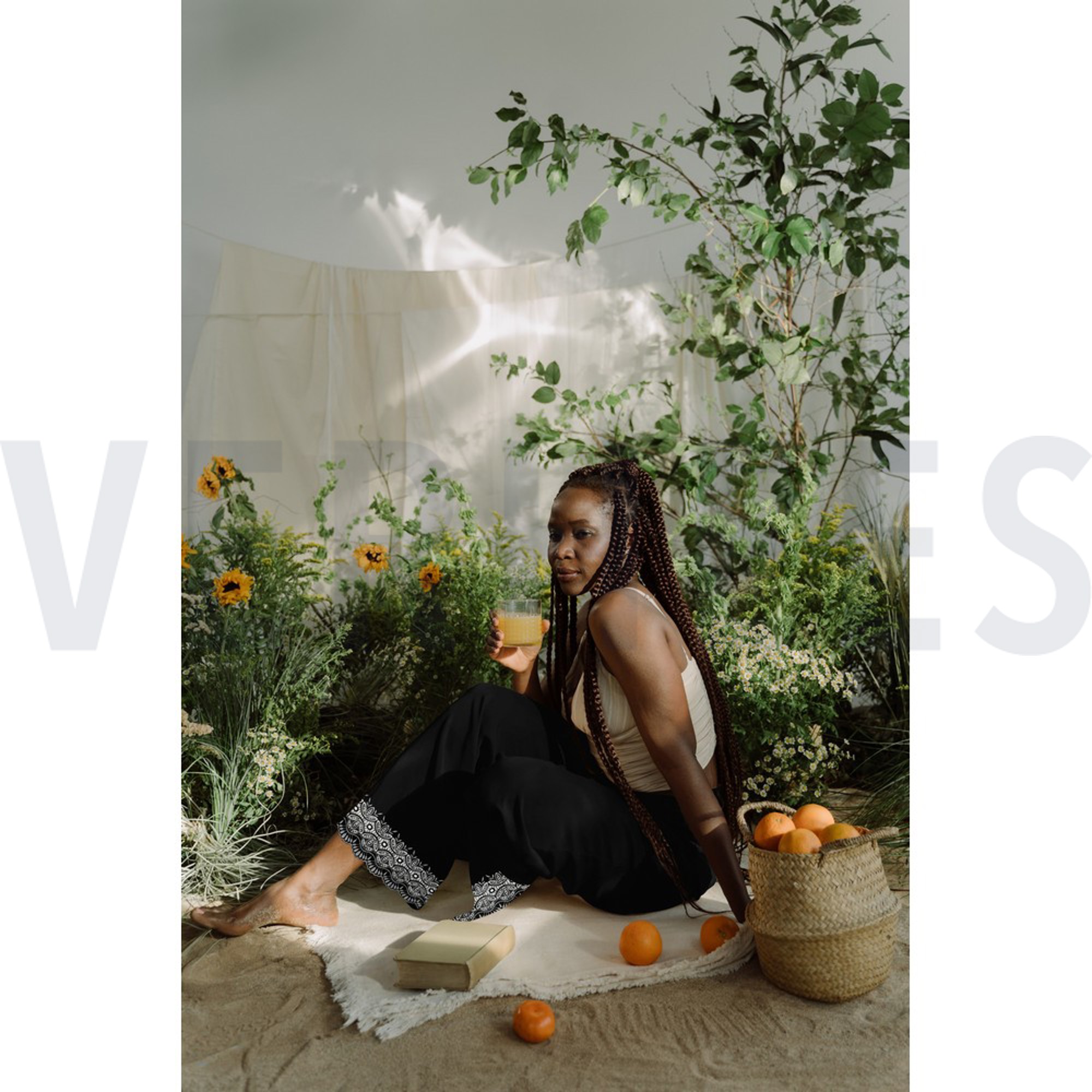 LINEN ONE-SIDE BORDER ECRU (high resolution) #7