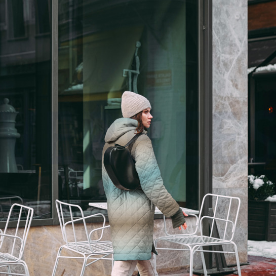 STEPPED DIGITAL COLOUR GRADIENT SAND / LIGHT BLUE #7