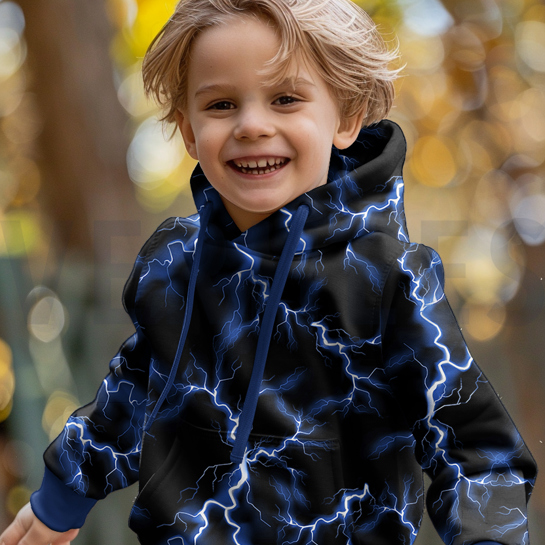 FRENCH TERRY DIGITAL LIGHTNING BLACK #7