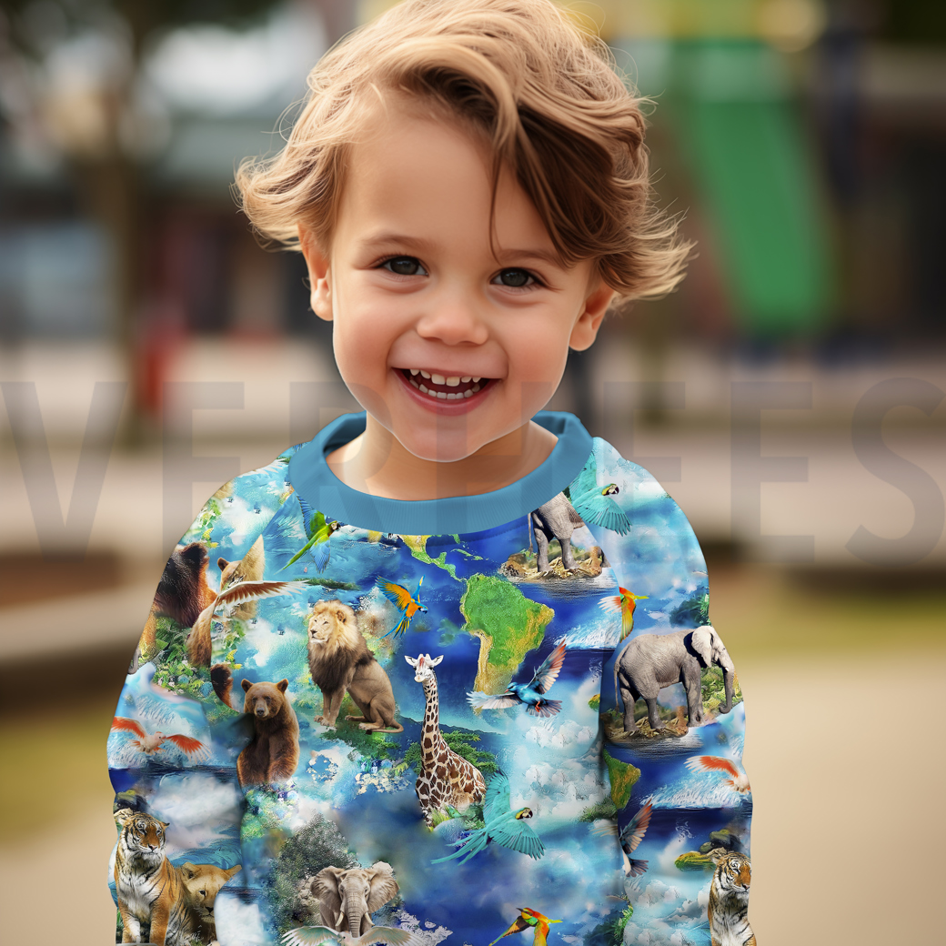 SWEAT DIGITAL ANIMALS BLUE #7
