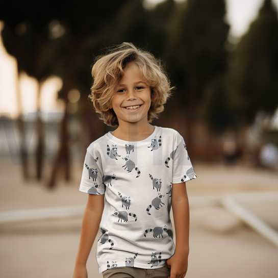 JERSEY DIGITAL WASCHBÄREN GEBROCHEN WEISS #7