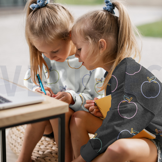 JERSEY MELANGE ÄPFEL ECRU #7