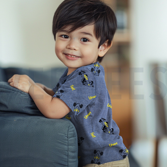 JERSEY MELANGE RENNWAGEN KOBALTBLAU #7