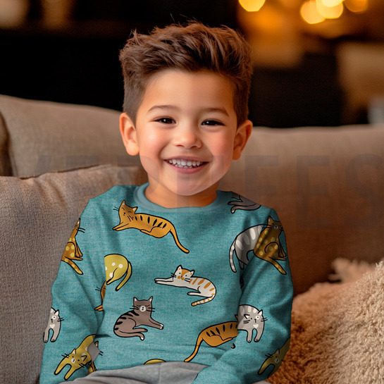 JERSEY MELANGE KATZEN ECRU #7