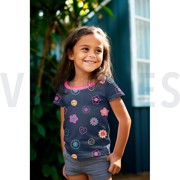 JERSEY MELANGE GLITTER HAPPY FACES INDIGO (thumbnail) #7