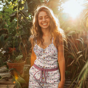 RIB JERSEY DIGITAL FLOWERS BORDEAUX (thumbnail) #7