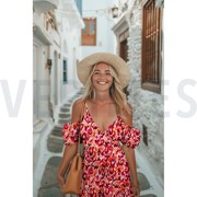 VISCOSE STRETCH IKAT FUCHSIA (thumbnail) #7