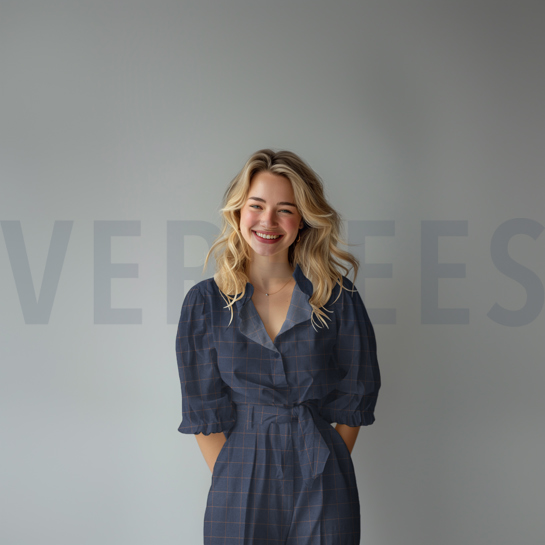 CHECKS GREY MELANGE/OCHRE #7