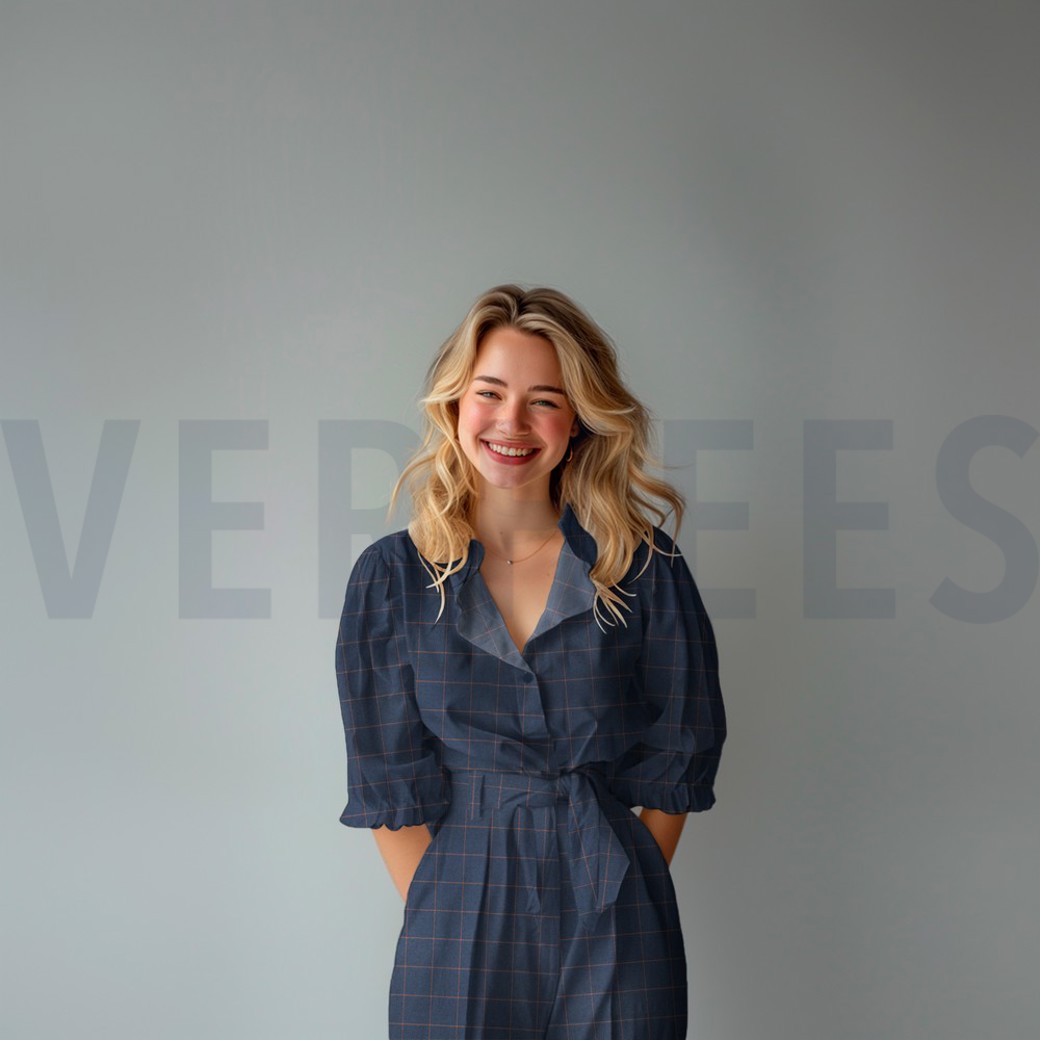 CHECK GREY MELANGE/OCHRE #7