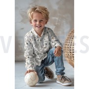 FINE POPLIN DIGITAL FOREST ANIMALS OFF-WHITE (thumbnail) #7