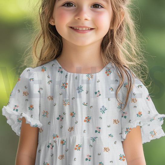 DOUBLE GAUZE FLOWERS WHITE #7