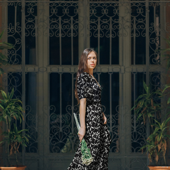 VISCOSE RADIANCE FEUILLES NOIR #7