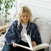 VISCOSE RADIANCE FLOWERS NAVY (thumbnail) #7