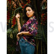 VISCOSE LUREX DIGITAL ABSTRACT NAVY (thumbnail) #7