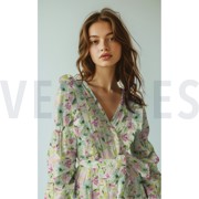 COTTON VOILE DIGITAL FLOWERS WHITE (thumbnail) #7