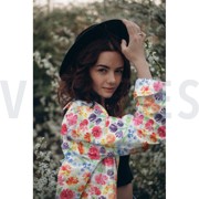 VISCOSE DOBBY DIGITAL FLOWERS MULTICOLOUR (thumbnail) #7