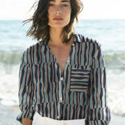 COTTON VOILE GEOMETRIC LIGHT PETROL (thumbnail) #7